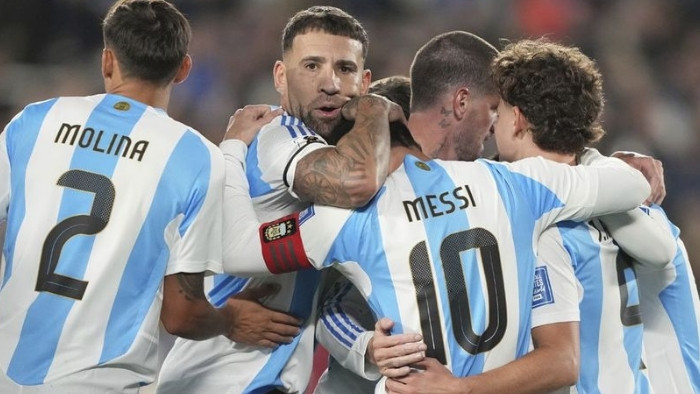 Lionel Messi, marking a milestone in his young career.